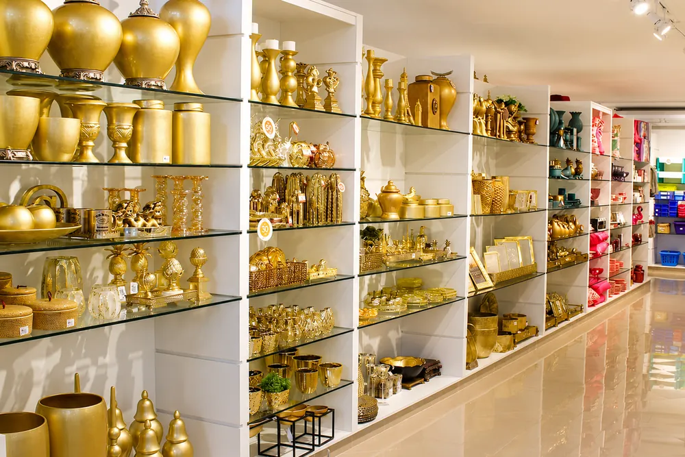 Vitrine de decoração na sede própria da D'Casa